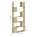 vidaXL Bibliotecă/Separator cameră, stejar sonoma, 80x24x186 cm, PAL vidaXL Bibliotecă/Separator cameră, stejar sonoma, 80x24x186 cm, PAL