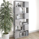 vidaXL Bibliotecă/Separator cameră, gri beton, 80x24x186 cm, PAL vidaXL Bibliotecă/Separator cameră, gri beton, 80x24x186 cm, PAL