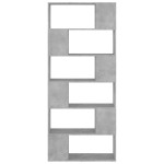 vidaXL Bibliotecă/Separator cameră, gri beton, 80x24x186 cm, PAL vidaXL Bibliotecă/Separator cameră, gri beton, 80x24x186 cm, PAL