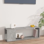 vidaXL Comodă TV, gri beton, 100x24x32 cm, lemn prelucrat vidaXL Comodă TV, gri beton, 100x24x32 cm, lemn prelucrat