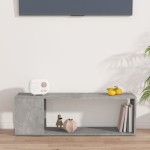 vidaXL Comodă TV, gri beton, 100x24x32 cm, lemn prelucrat vidaXL Comodă TV, gri beton, 100x24x32 cm, lemn prelucrat