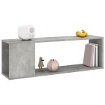vidaXL Comodă TV, gri beton, 100x24x32 cm, lemn prelucrat vidaXL Comodă TV, gri beton, 100x24x32 cm, lemn prelucrat