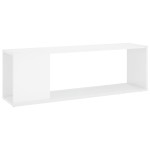 vidaXL Comodă TV, alb extralucios, 100x24x32 cm, PAL vidaXL Comodă TV, alb extralucios, 100x24x32 cm, PAL