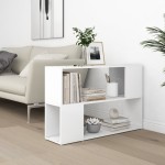 vidaXL Bibliotecă, alb, 100x24x63 cm, PAL vidaXL Bibliotecă, alb, 100x24x63 cm, PAL