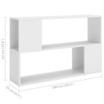 vidaXL Bibliotecă, alb, 100x24x63 cm, PAL vidaXL Bibliotecă, alb, 100x24x63 cm, PAL