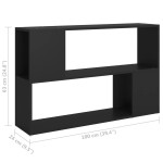 vidaXL Bibliotecă, negru, 100x24x63 cm, PAL vidaXL Bibliotecă, negru, 100x24x63 cm, PAL