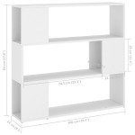 vidaXL Bibliotecă/Separator cameră, alb, 100x24x94 cm vidaXL Bibliotecă/Separator cameră, alb, 100x24x94 cm