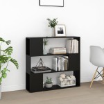 vidaXL Bibliotecă/Separator cameră, negru, 100x24x94 cm
