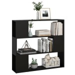 vidaXL Bibliotecă/Separator cameră, negru, 100x24x94 cm