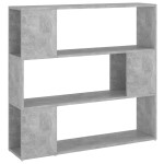 vidaXL Bibliotecă/Separator cameră, gri beton, 100x24x94 cm vidaXL Bibliotecă/Separator cameră, gri beton, 100x24x94 cm