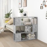 vidaXL Bibliotecă/Separator cameră, gri beton, 100x24x94 cm vidaXL Bibliotecă/Separator cameră, gri beton, 100x24x94 cm