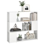 vidaXL Bibliotecă/Separator cameră, alb extralucios, 100x24x94 cm
