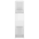 vidaXL Bibliotecă/Separator cameră, alb extralucios, 100x24x94 cm