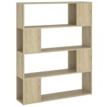 vidaXL Bibliotecă/Separator cameră, stejar sonoma, 100x24x124 cm vidaXL Bibliotecă/Separator cameră, stejar sonoma, 100x24x124 cm