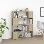vidaXL Bibliotecă/Separator cameră, stejar sonoma, 100x24x124 cm vidaXL Bibliotecă/Separator cameră, stejar sonoma, 100x24x124 cm
