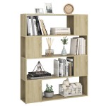 vidaXL Bibliotecă/Separator cameră, stejar sonoma, 100x24x124 cm vidaXL Bibliotecă/Separator cameră, stejar sonoma, 100x24x124 cm