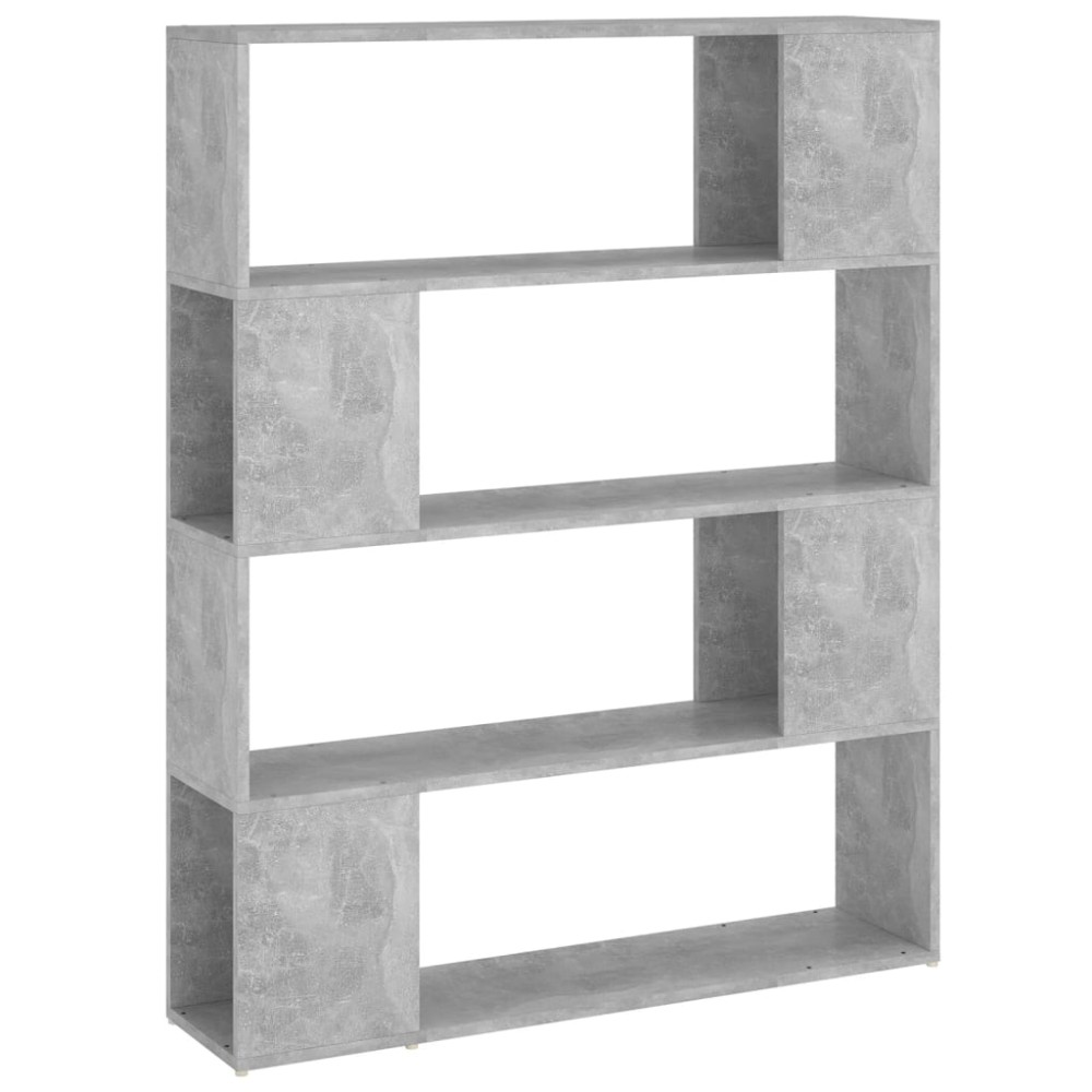 vidaXL Bibliotecă/Separator cameră, gri beton, 100x24x124 cm
