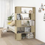 vidaXL Bibliotecă/Separator cameră, stejar sonoma, 100x24x155 cm PAL vidaXL Bibliotecă/Separator cameră, stejar sonoma, 100x24x155 cm PAL