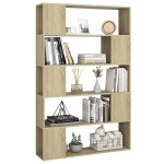 vidaXL Bibliotecă/Separator cameră, stejar sonoma, 100x24x155 cm PAL vidaXL Bibliotecă/Separator cameră, stejar sonoma, 100x24x155 cm PAL