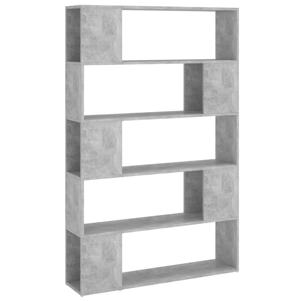 vidaXL Bibliotecă/Separator cameră, gri beton, 100x24x155 cm, PAL