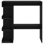 vidaXL Masă bar cu raft de depozitare, negru, 100x50x101,5 cm, PAL vidaXL Masă bar cu raft de depozitare, negru, 100x50x101,5 cm, PAL