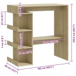 vidaXL Masă bar cu raft depozitare stejar sonoma 100x50x101,5 cm PAL vidaXL Masă bar cu raft depozitare stejar sonoma 100x50x101,5 cm PAL