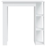 vidaXL Masă de bar cu raft, alb, 102x50x103,5 cm, PAL vidaXL Masă de bar cu raft, alb, 102x50x103,5 cm, PAL