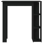 vidaXL Masă de bar cu raft, negru, 102x50x103,5 cm, PAL vidaXL Masă de bar cu raft, negru, 102x50x103,5 cm, PAL