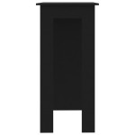 vidaXL Masă de bar cu raft, negru, 102x50x103,5 cm, PAL vidaXL Masă de bar cu raft, negru, 102x50x103,5 cm, PAL
