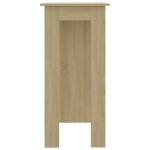 vidaXL Masă de bar cu raft, stejar Sonoma, 102x50x103,5 cm, PAL