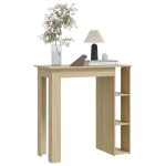 vidaXL Masă de bar cu raft, stejar Sonoma, 102x50x103,5 cm, PAL