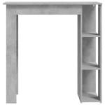 vidaXL Masă de bar cu raft, gri beton,102x50x103,5 cm, PAL vidaXL Masă de bar cu raft, gri beton,102x50x103,5 cm, PAL