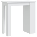 vidaXL Masă de bar cu raft de depozitare, alb, 102x50x103,5 cm, PAL vidaXL Masă de bar cu raft de depozitare, alb, 102x50x103,5 cm, PAL