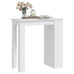 vidaXL Masă de bar cu raft de depozitare, alb, 102x50x103,5 cm, PAL vidaXL Masă de bar cu raft de depozitare, alb, 102x50x103,5 cm, PAL
