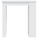 vidaXL Masă de bar cu raft de depozitare, alb, 102x50x103,5 cm, PAL vidaXL Masă de bar cu raft de depozitare, alb, 102x50x103,5 cm, PAL