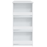 vidaXL Masă de bar cu raft de depozitare, alb, 102x50x103,5 cm, PAL vidaXL Masă de bar cu raft de depozitare, alb, 102x50x103,5 cm, PAL