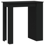 vidaXL Masă de bar cu raft de depozitare, negru, 102x50x103,5 cm, PAL vidaXL Masă de bar cu raft de depozitare, negru, 102x50x103,5 cm, PAL