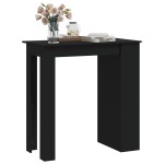 vidaXL Masă de bar cu raft de depozitare, negru, 102x50x103,5 cm, PAL vidaXL Masă de bar cu raft de depozitare, negru, 102x50x103,5 cm, PAL