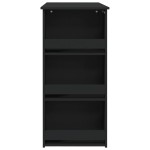 vidaXL Masă de bar cu raft de depozitare, negru, 102x50x103,5 cm, PAL vidaXL Masă de bar cu raft de depozitare, negru, 102x50x103,5 cm, PAL