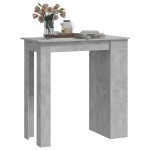 vidaXL Masă de bar cu raft de depozitare, gri beton, 102x50x103,5 cm