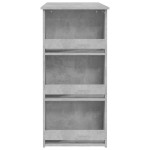 vidaXL Masă de bar cu raft de depozitare, gri beton, 102x50x103,5 cm