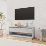 vidaXL Comodă TV, gri beton, 102x41x44 cm, PAL vidaXL Comodă TV, gri beton, 102x41x44 cm, PAL