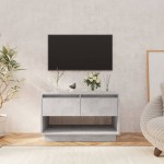 vidaXL Comodă TV, gri beton, 70x41x44 cm, PAL vidaXL Comodă TV, gri beton, 70x41x44 cm, PAL