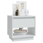 vidaXL Noptiere, alb, 2 buc., 45x34x44 cm, PAL vidaXL Noptiere, alb, 2 buc., 45x34x44 cm, PAL