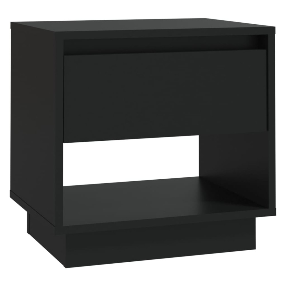 vidaXL Noptieră, negru, 45x34x44 cm, PAL