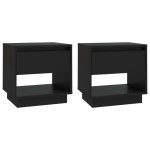 vidaXL Noptiere, negru, 2 buc., 45x34x44 cm, PAL vidaXL Noptiere, negru, 2 buc., 45x34x44 cm, PAL