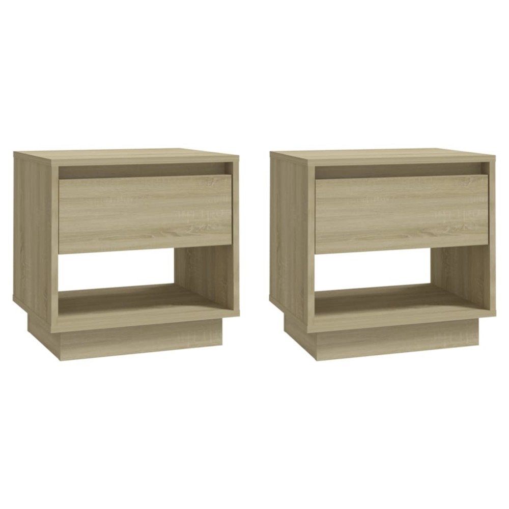vidaXL Noptiere, stejar sonoma, 2 buc., 45x34x44 cm, PAL