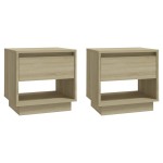 vidaXL Noptiere, stejar sonoma, 2 buc., 45x34x44 cm, PAL vidaXL Noptiere, stejar sonoma, 2 buc., 45x34x44 cm, PAL