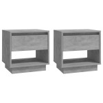vidaXL Noptiere, 2 buc., gri beton, 45x34x44 cm, PAL