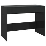 vidaXL Birou, negru, 101x50x76,5 cm, PAL